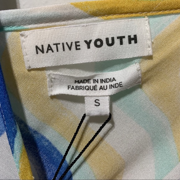 Native Youth Colorful Print Geometric Shapeless Retro Jumpsuit Size S Small NWT - Picture 4 of 9